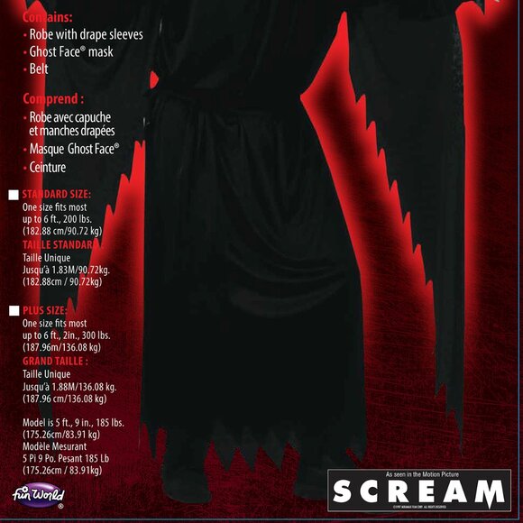 Ghost Face ® - Adult Costume - Fun World - Picture 4 of 4